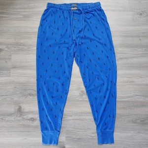 EUC Men's Polo Ralph Lauren All Over Pony Print Jogger Style Sleep Pants…